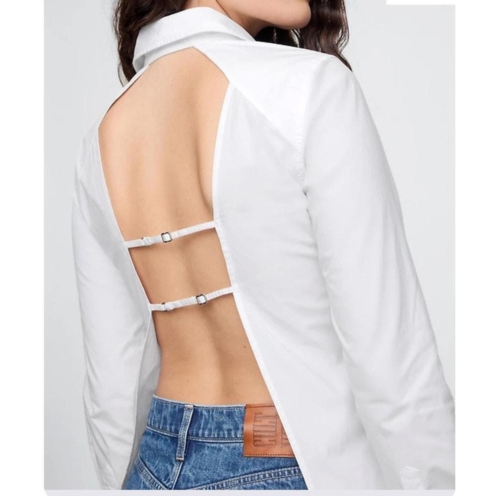 Gap X Cult Gaia Backless Classic Button Down Shirt